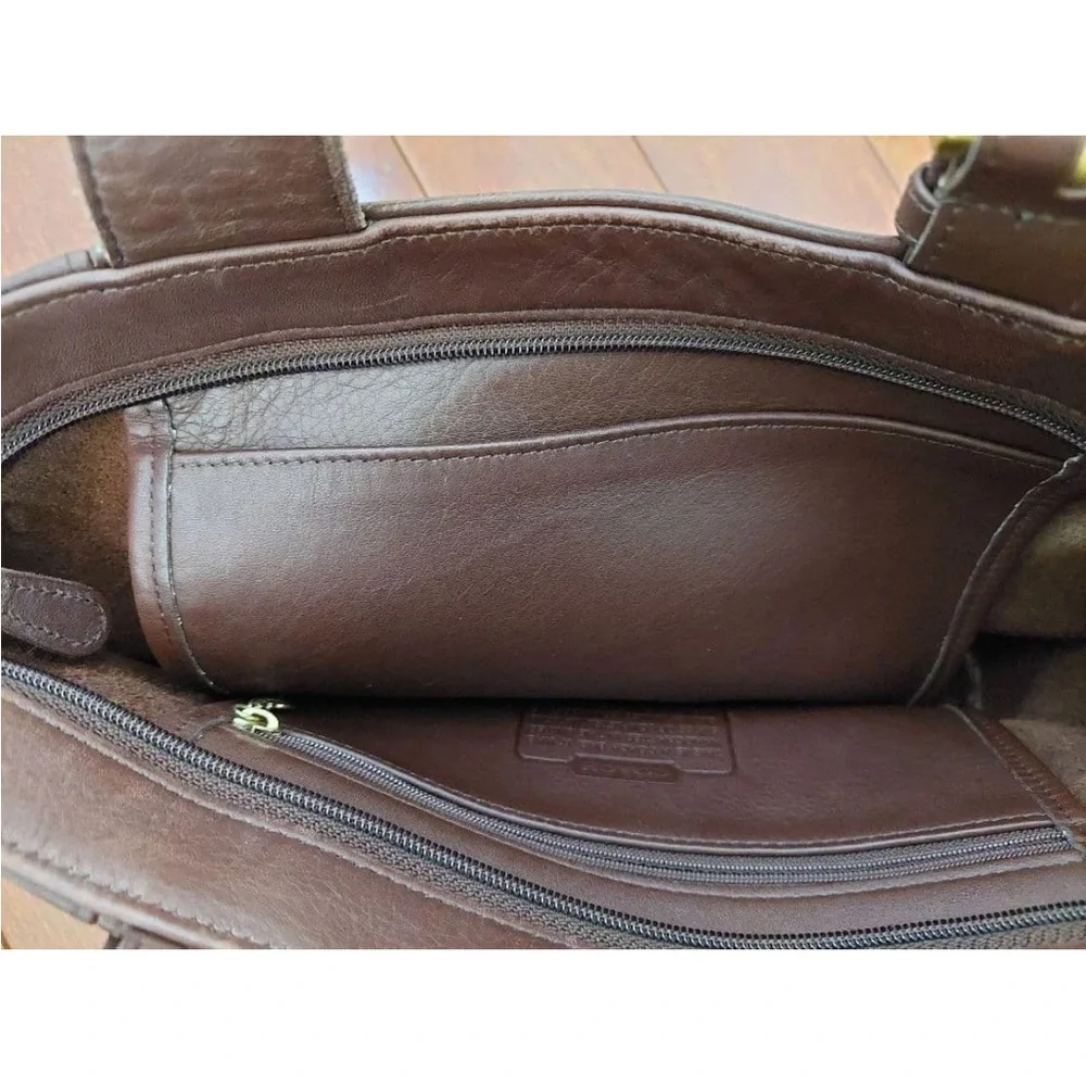 Coach Chocolate Brown Leather Tote - Picture 9 of 14